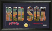 Boston Red Sox Silhouette Bronze Coin Panoramic Photo Mint