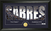 Buffalo Sabres Silhouette Bronze Coin Panoramic Photo Mint