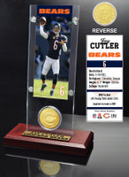 Jay Cutler Ticket & Bronze Coin Acrylic Desk Top