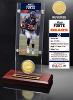 Matt Forte Ticket & Bronze Coin Acrylic Desk Top