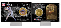 Ryne Sandberg Class of 2005 Hall of Fame Bronze Coin Card