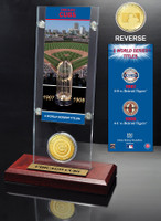 Chicago Cubs World Series Ticket & Bronze Coin Acrylic Desktop