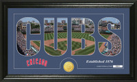 Chicago Cubs Silhouette Bronze Coin Panoramic Photo Mint