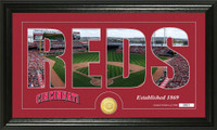 Cincinnati Reds Silhouette Bronze Coin Panoramic Photo Mint