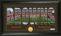 Cleveland Browns Silhouette Bronze Coin Panoramic Photo Mint