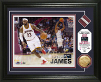 LeBron James 2015 All-Star Game Used Net Gold Coin Photo Mint