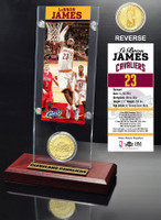 LeBron James Ticket & Bronze Coin Acrylic Desk Top