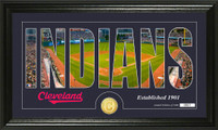Cleveland Indians Silhouette Bronze Coin Panoramic Photo Mint