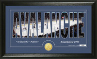 Colorado Avalanche Silhouette Bronze Coin Panoramic Photo Mint