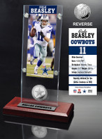Cole Beasley Ticket & Minted Coin Acrylic Desk Top
