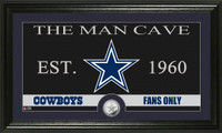 Dallas Cowboys The Man Cave Minted Coin Panoramic Photo Mint