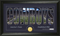 Dallas Cowboys Silhouette Bronze Coin Panoramic Photo Mint