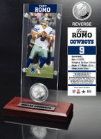 Tony Romo Ticket & Minted Coin Acrylic Desk Top