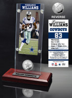 Terrance Williams Ticket & Minted Coin Acrylic Desk Top