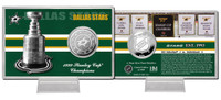 Dallas Stars Stanley Cup History Silver Coin Card