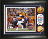 Peyton Manning 2013 NFL MVP Gold Coin Photo Mint