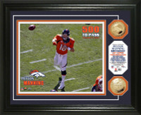 Peyton Manning 500th Touchdown Pass Gold Coin Photo Mint