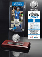 Matthew Stafford Ticket & Minted Coin Acrylic Desktop