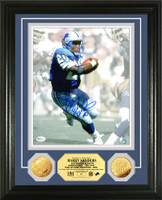 Barry Sanders Autographed Gold Coin Photomint