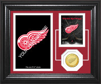 Detroit Red Wings Fan Memories Bronze Coin Desktop Photo Mint