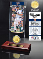 Justin Verlander Ticket & Bronze Coin Desk Top Acrylic
