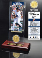 Miguel Cabrera Ticket & Bronze Coin Acrylic Desk Top