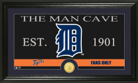 Detroit Tigers The Man Cave Bronze Coin Panoramic Photo Mint