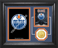 Edmonton Oilers Fan Memories Bronze Coin Desktop Photo Mint
