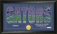 University of Florida Silhouette Bronze Coin Panoramic Photo Mint