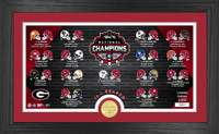 Georgia Bulldogs 2021 Football National Champions 24k Gold Coin Panoramic Photo Mint LE 5,000