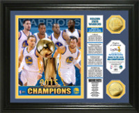 Golden State Warriors 2015 NBA Finals Champions Banner Gold Coin Photo Mint