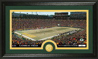 Green Bay Packers Stadium Bronze Coin Panoramic Photo Mint