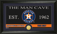 Houston Astros The Man Cave Bronze Coin Panoramic Photo Mint