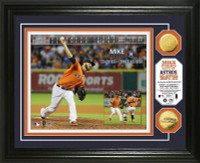 Mike Fiers No-Hitter Gold Coin Photo Mint
