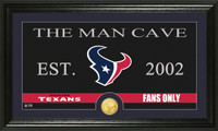 Houston Texans Man Cave Bronze Coin Panoramic Photo Mint