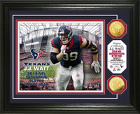 J.J. Watt 2014 NFL Defensive Player of the Year Gold Coin Photo Mint