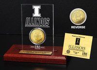 University of Illinois 24KT Gold Coin Etched Acrylic