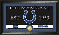 Indianapolis Colts The Man Cave Bronze Coin Panoramic Photo Mint