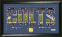 Indianapolis Colts Silhouette Bronze Coin Panoramic Photo Mint