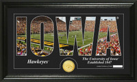 University of Iowa Silhouette Bronze Coin Panoramic Photo Mint