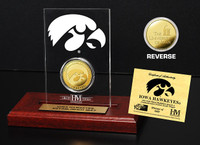 University of Iowa  24KT Gold Coin Etched Acrylic