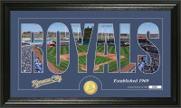 Kansas City Royals Silhouette Bronze Coin Panoramic Photo Mint
