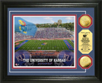 University of Kansas Kivisto Field 24KT Gold Coin Photomint