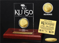 University of Kansas 150th Anniversary Gold Coin Etched Acrylic