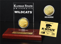 Kansas State Wildcats 24KT Gold Coin Etched Acrylic