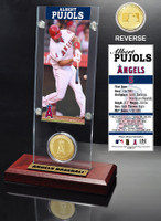 Albert Pujols Ticket & Bronze Coin Desk Top Acrylic