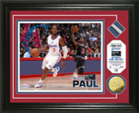 Chris Paul 2015 All-Star Game Used Net Gold Coin Photo Mint