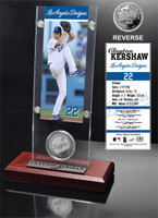 Clayton Kershaw Ticket & Bronze Coin Acrylic Desk Top