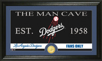 Los Angeles Dodgers The Man Cave Bronze Coin Panoramic Photo Mint