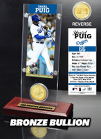 Yasiel Puig Ticket & Bronze Coin Acrylic Desk Top